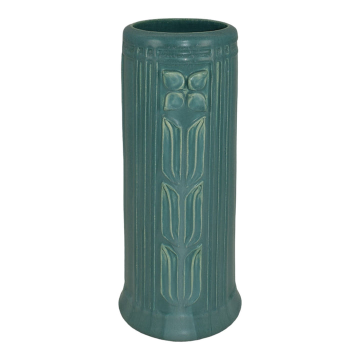 Ephraim Faience 2007 Hand Made Pottery Seaspray Blue Bungalow Flower Vase 603