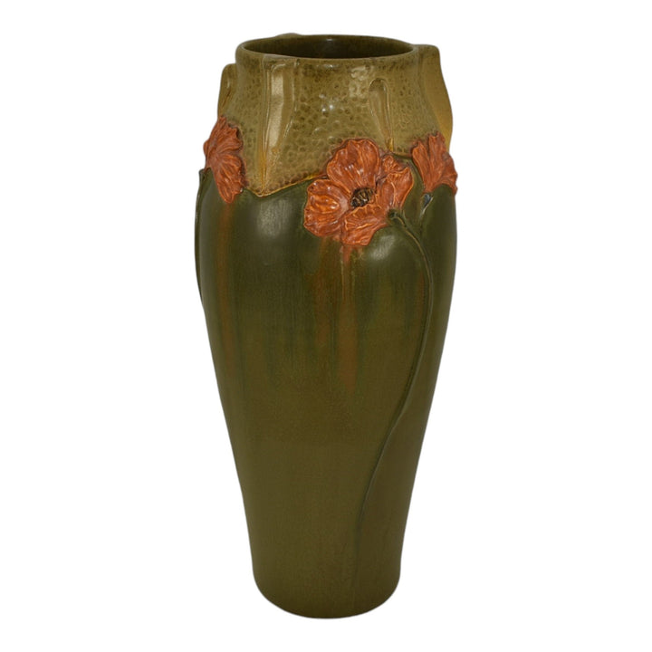 Ephraim Faience 2013 Art Pottery Experimental Poppy Buttressed Craftsman Vase