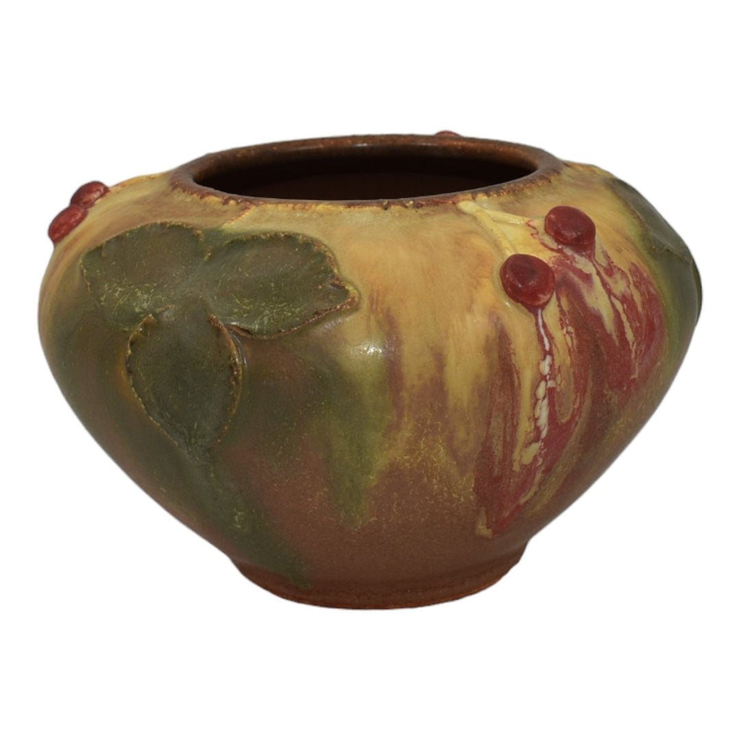 Ephraim Faience 2007 Hand Made Pottery Yellow Experimental Cherry Ceramic Vase