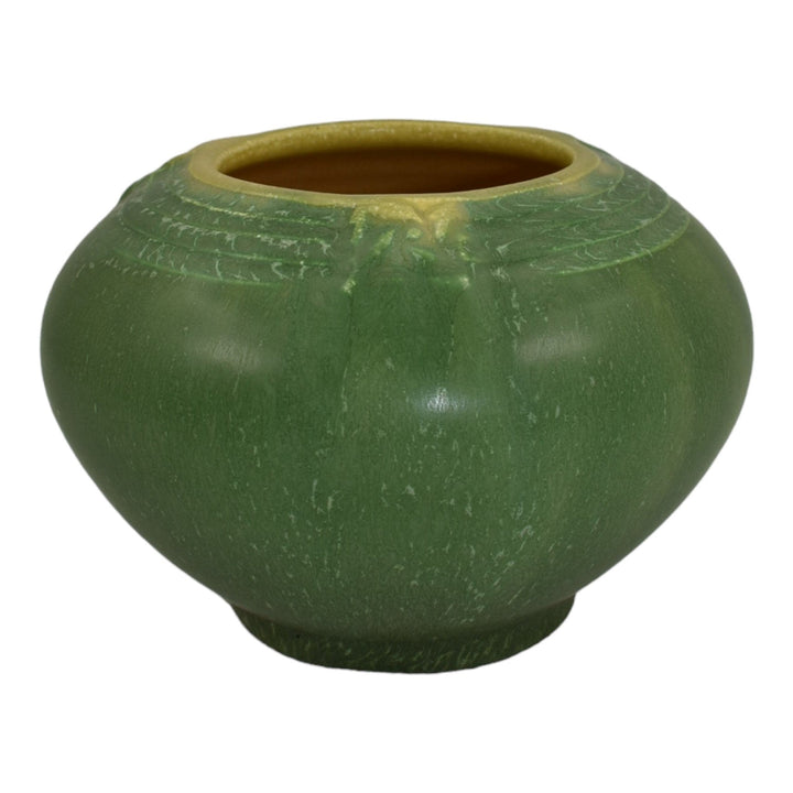 Ephraim Faience 2008 Hand Made Pottery Green Experimental Ceramic Vase