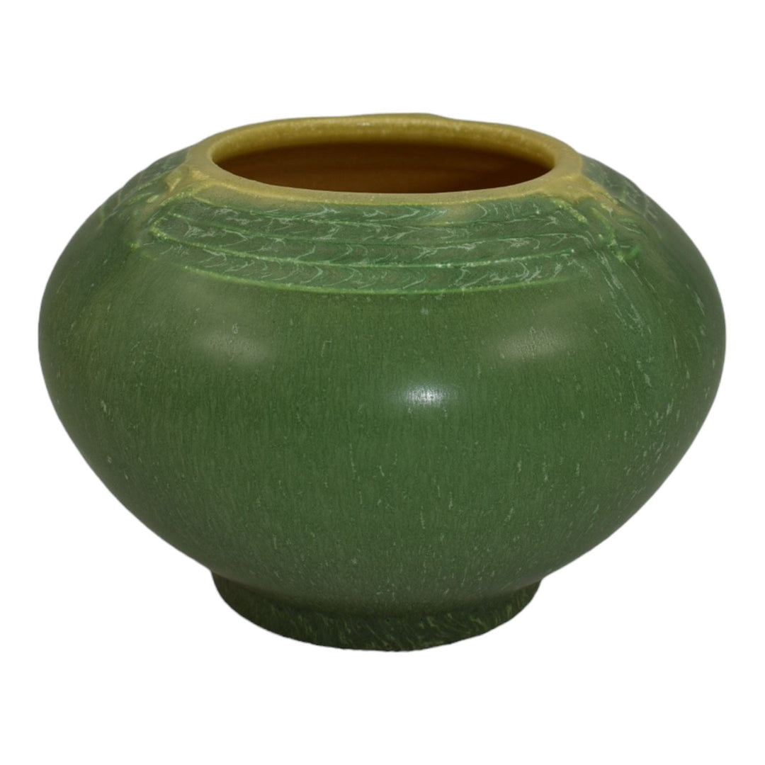 Ephraim Faience 2008 Hand Made Pottery Green Experimental Ceramic Vase