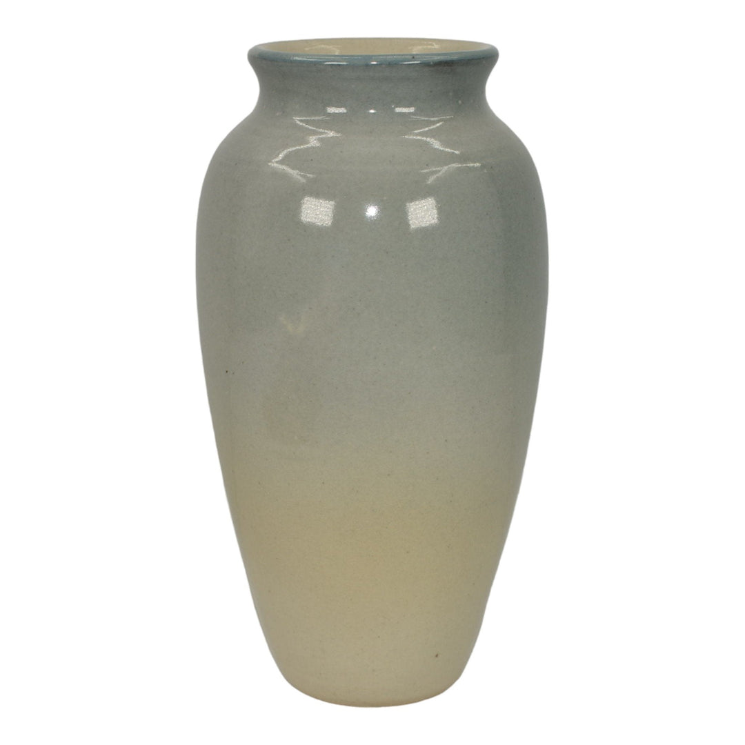 Santa Barbara Ceramic Design 1985 Pottery Light Blue Hand Painted Vase Takeuchi - Just Art Pottery