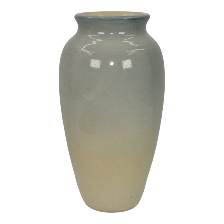 Santa Barbara Ceramic Design 1985 Pottery Light Blue Hand Painted Vase Takeuchi - Just Art Pottery