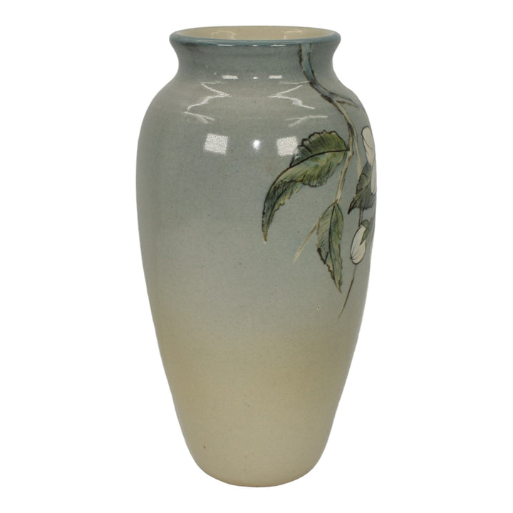 Santa Barbara Ceramic Design 1985 Pottery Light Blue Hand Painted Vase Takeuchi - Just Art Pottery