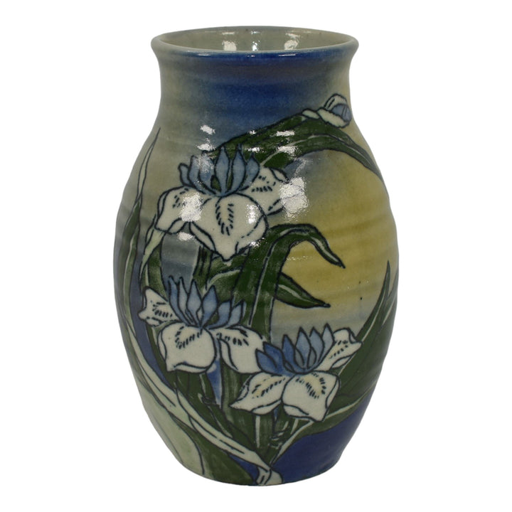 Santa Barbara Ceramic Design 1978 Art Pottery Hand Painted Floral Vase - Just Art Pottery
