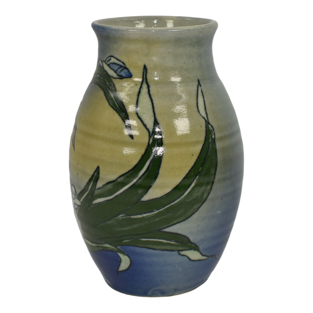 Santa Barbara Ceramic Design 1978 Art Pottery Hand Painted Floral Vase - Just Art Pottery