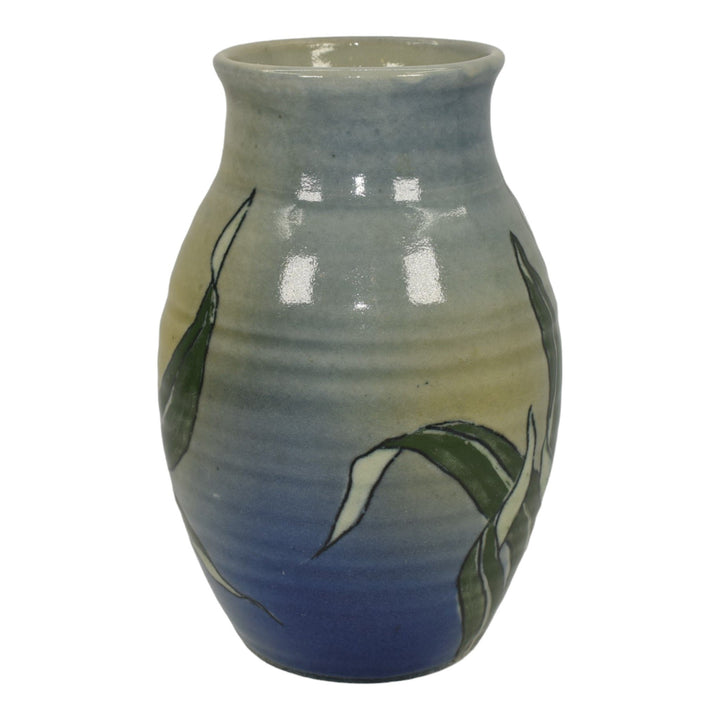 Santa Barbara Ceramic Design 1978 Art Pottery Hand Painted Floral Vase - Just Art Pottery