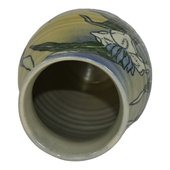 Santa Barbara Ceramic Design 1978 Art Pottery Hand Painted Floral Vase - Just Art Pottery