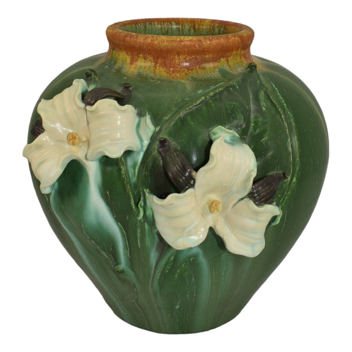 Ephraim Faience 2007 Hand Made Pottery Green Breath Of Spring Ceramic Vase A10