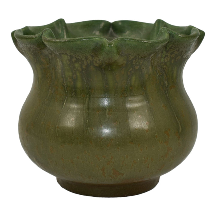 Ephraim Faience 2006 Hand Made Pottery Brindle Evening Primrose Ceramic Vase 626 - Just Art Pottery