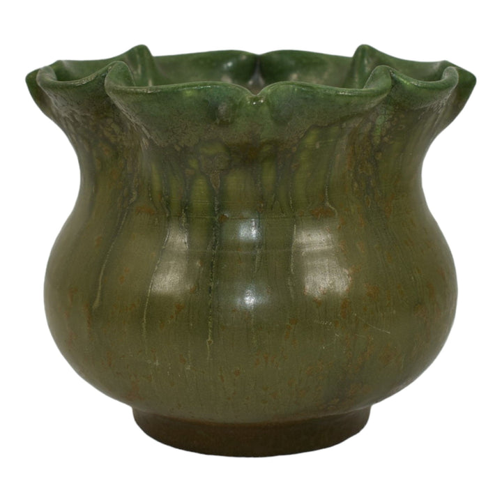 Ephraim Faience 2006 Hand Made Pottery Brindle Evening Primrose Ceramic Vase 626 - Just Art Pottery