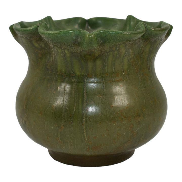 Ephraim Faience 2006 Hand Made Pottery Brindle Evening Primrose Ceramic Vase 626 - Just Art Pottery