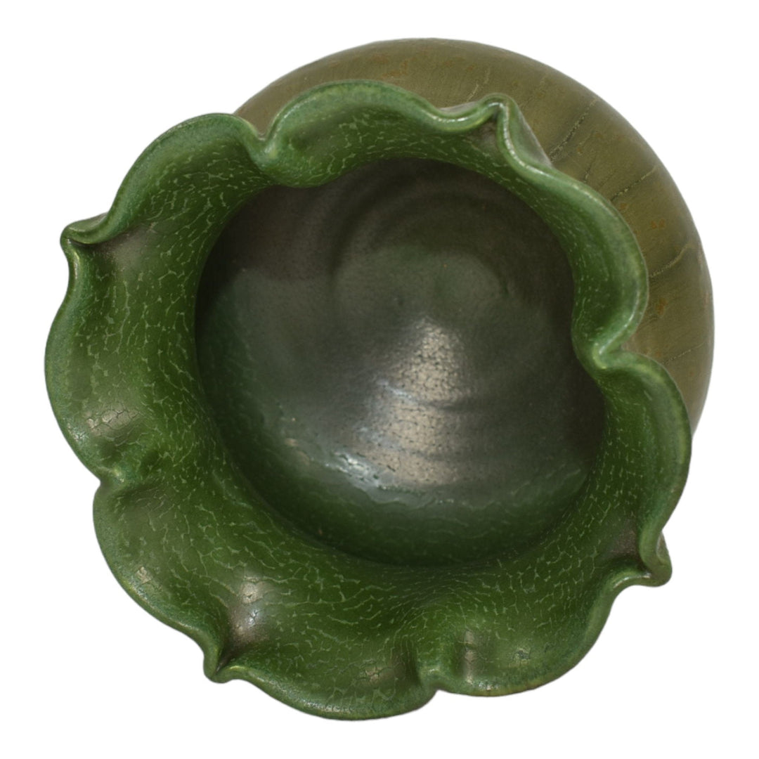 Ephraim Faience 2006 Hand Made Pottery Brindle Evening Primrose Ceramic Vase 626 - Just Art Pottery