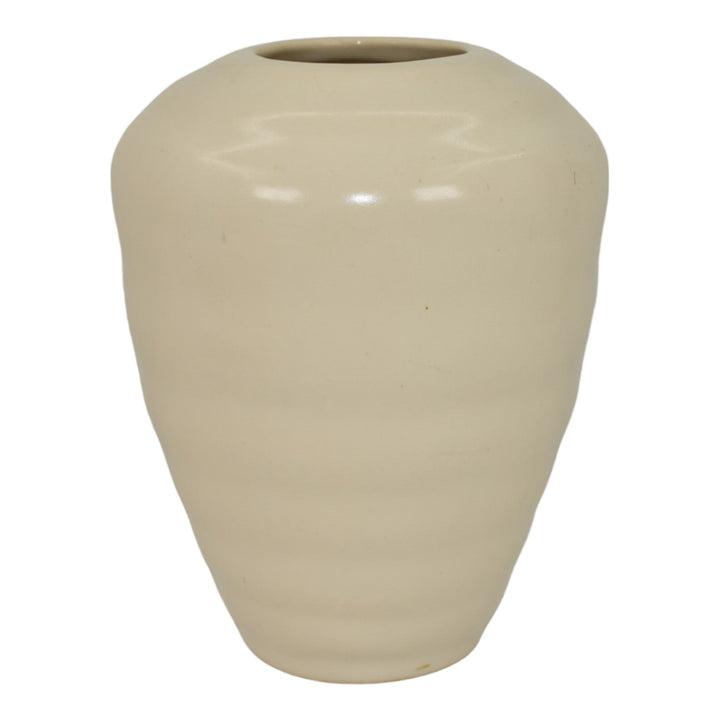 Roseville Ivory Imperial II 1937 Vintage Art Deco Pottery Ceramic Vase 467-5 - Just Art Pottery