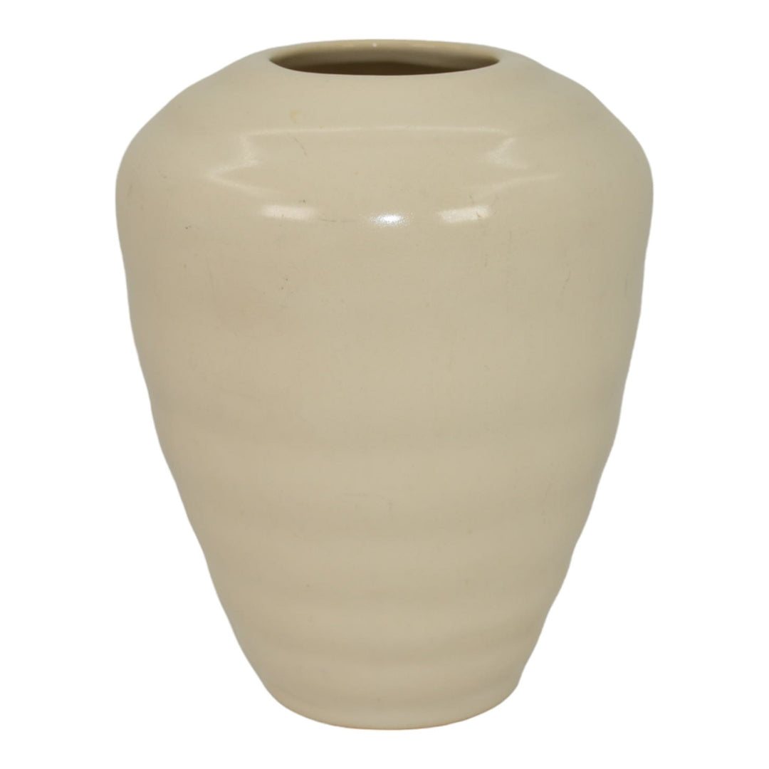 Roseville Ivory Imperial II 1937 Vintage Art Deco Pottery Ceramic Vase 467-5 - Just Art Pottery