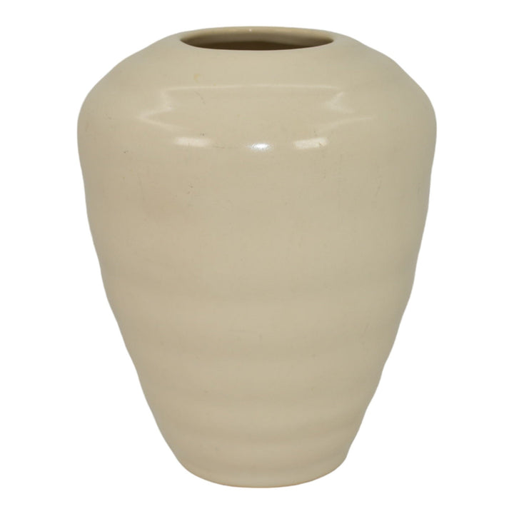 Roseville Ivory Imperial II 1937 Vintage Art Deco Pottery Ceramic Vase 467-5 - Just Art Pottery