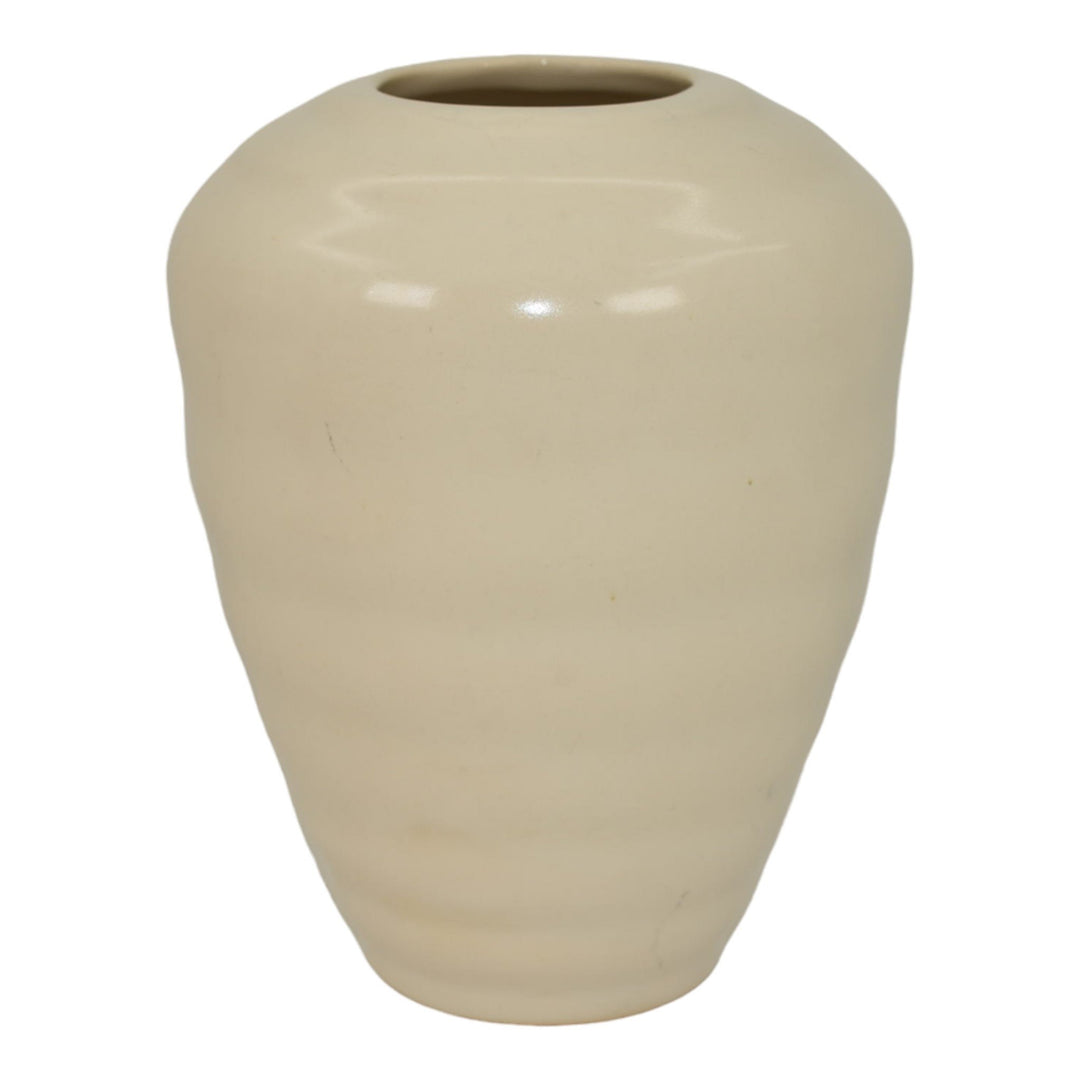 Roseville Ivory Imperial II 1937 Vintage Art Deco Pottery Ceramic Vase 467-5 - Just Art Pottery