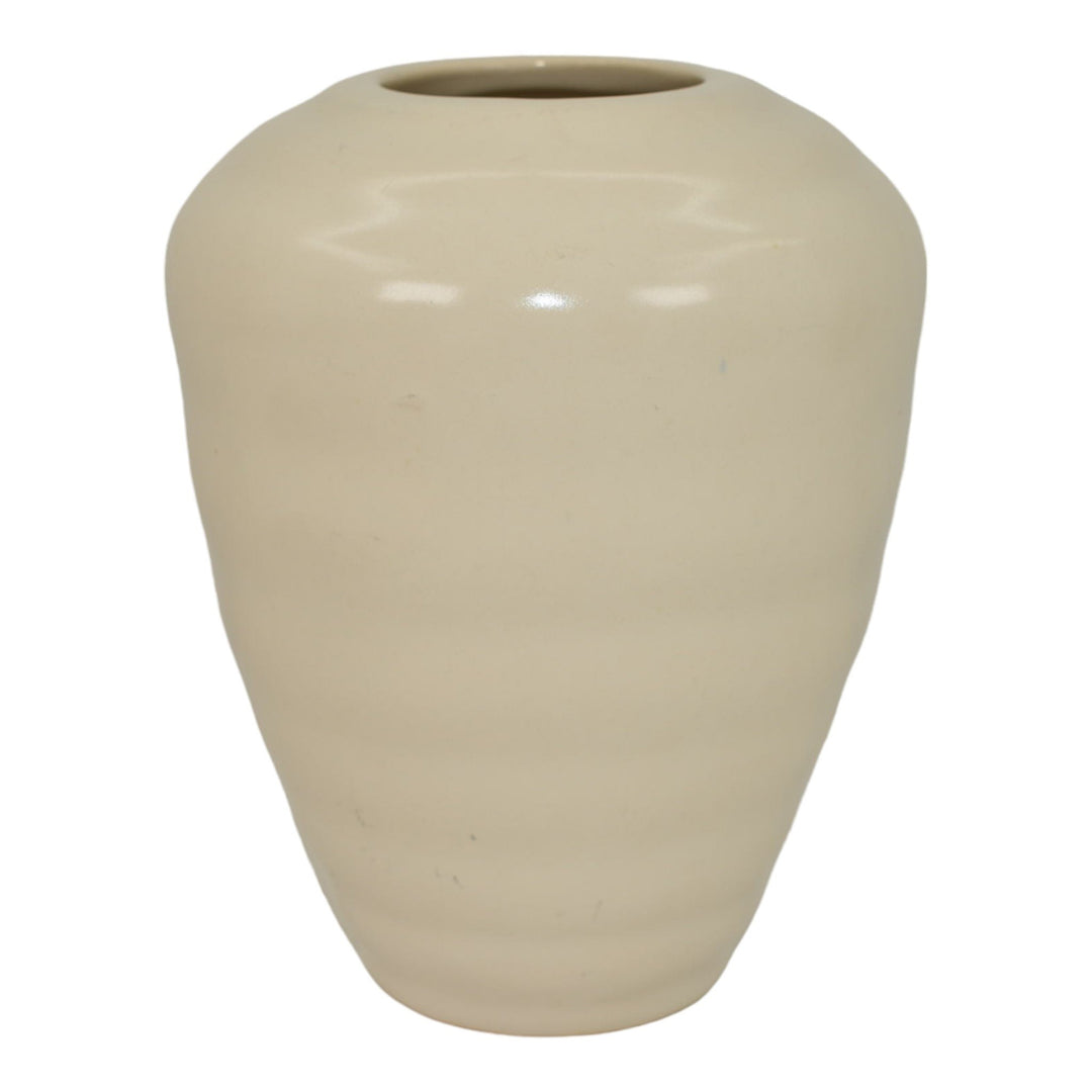 Roseville Ivory Imperial II 1937 Vintage Art Deco Pottery Ceramic Vase 467-5 - Just Art Pottery
