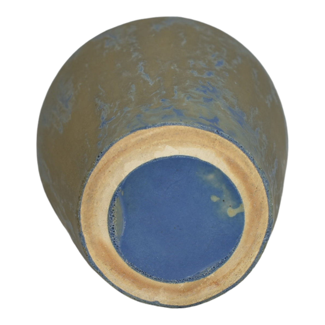 Camark 1930s Vintage Art Deco Pottery Gray And Blue Mottled Ceramic Vase 131 - Just Art Pottery