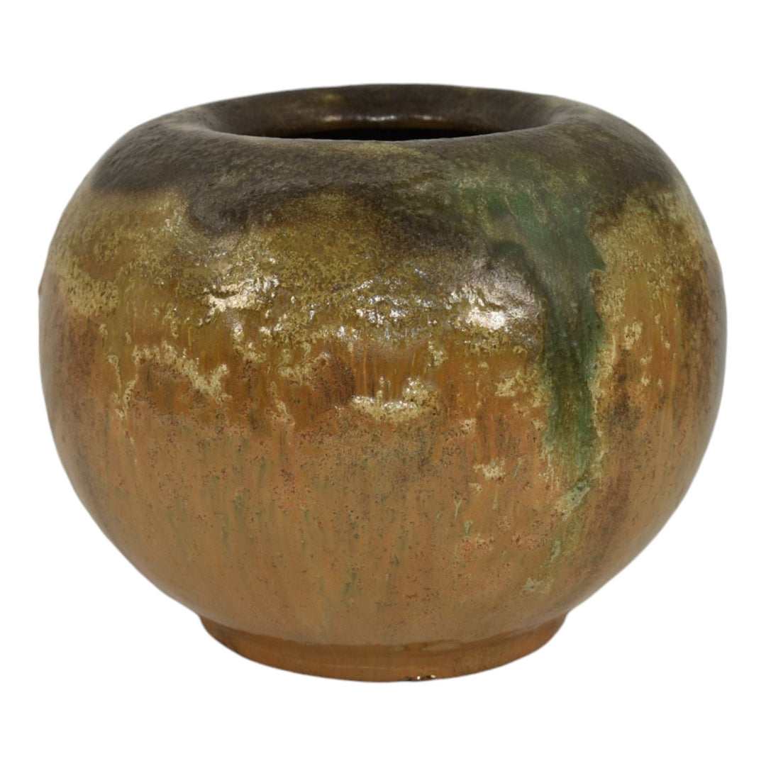 Fulper 1917-27 Arts And Crafts Pottery Butterscotch Flambe Edam Ceramic Vase 61 - Just Art Pottery