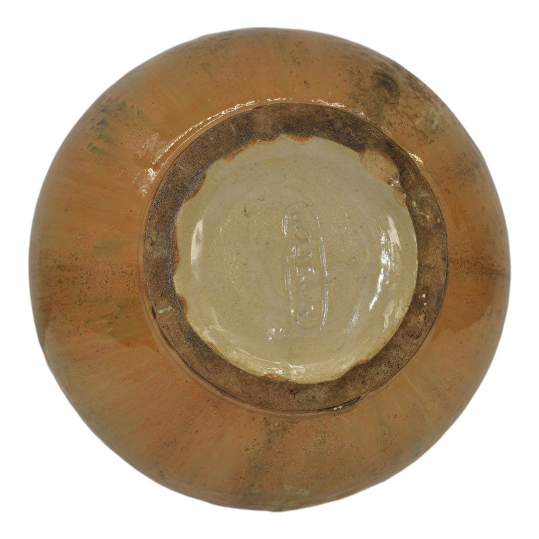 Fulper 1917-27 Arts And Crafts Pottery Butterscotch Flambe Edam Ceramic Vase 61 - Just Art Pottery