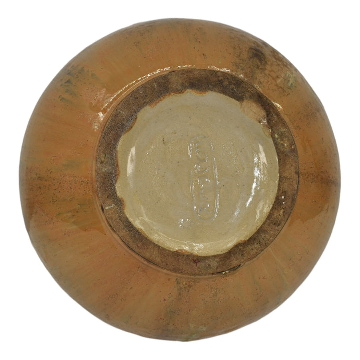 Fulper 1917-27 Arts And Crafts Pottery Butterscotch Flambe Edam Ceramic Vase 61 - Just Art Pottery