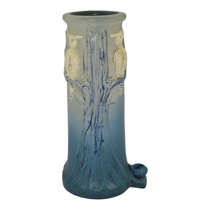 Ephraim Faience 2021 Hand Made Pottery Owls Duet 25 Year Anniversary Vase Hicks