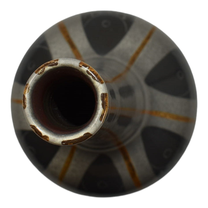 Arnold Zahner Rheinfelden Switzerland Art Deco Pottery Fish Ceramic Bottle Vase - Just Art Pottery