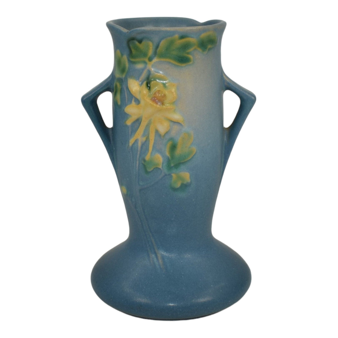 Roseville Columbine Blue 1941 Mid Century Modern Art Pottery Ceramic Vase 13-6