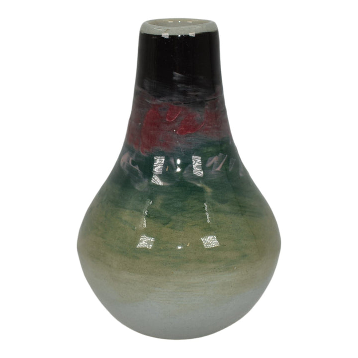 Weller Eocean Late Line Vintage Art Pottery Floral Gray Ceramic Vase - Just Art Pottery