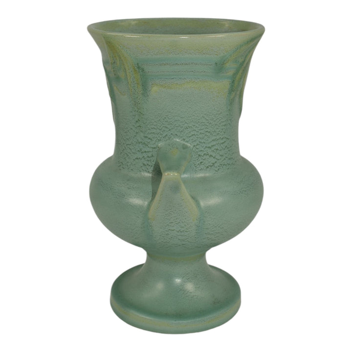 Roseville Velmoss Green 1935 Vintage Art Deco Pottery Ceramic Vase 717-8