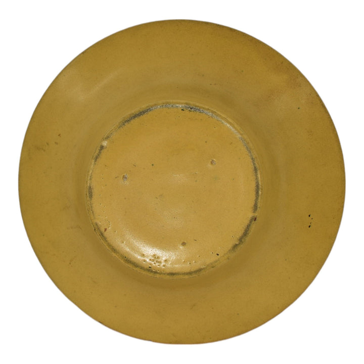 Peters And Reed Zane Ware Arts And Crafts Pottery Matte Yellow Ceramic Bowl