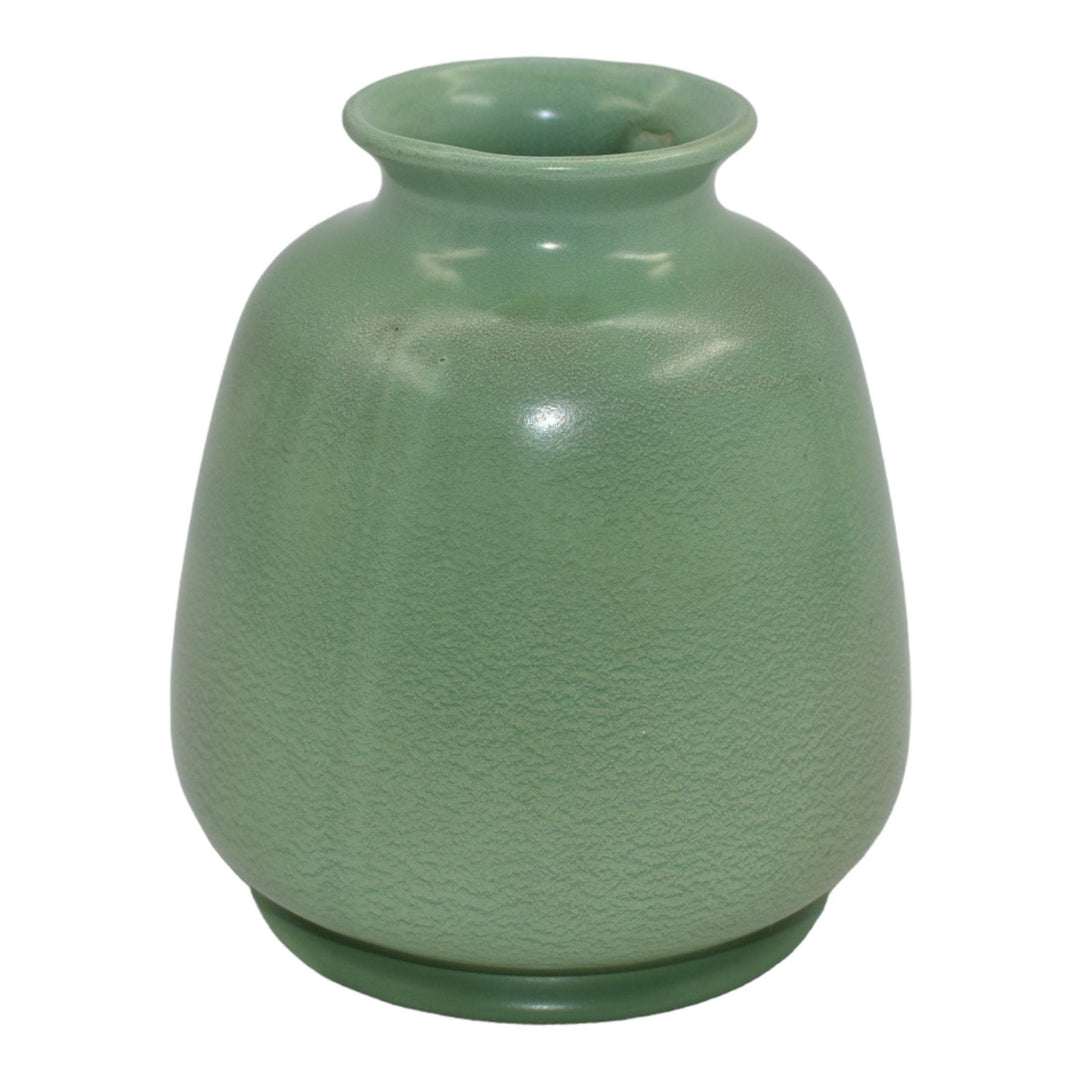 Haeger 1920s Vintage Arts and Crafts Pottery Frosted Matte Green Ceramic Vase