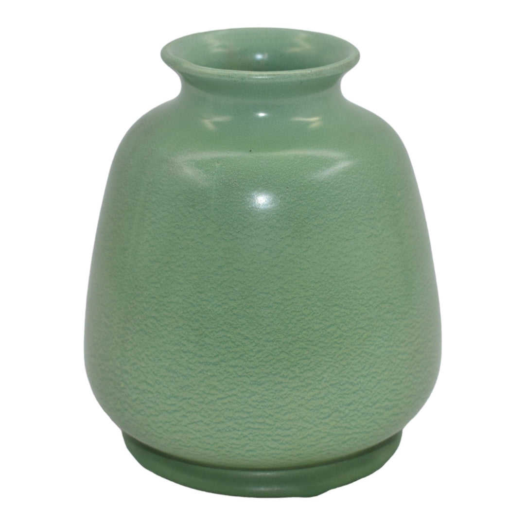 Haeger 1920s Vintage Arts and Crafts Pottery Frosted Matte Green Ceramic Vase