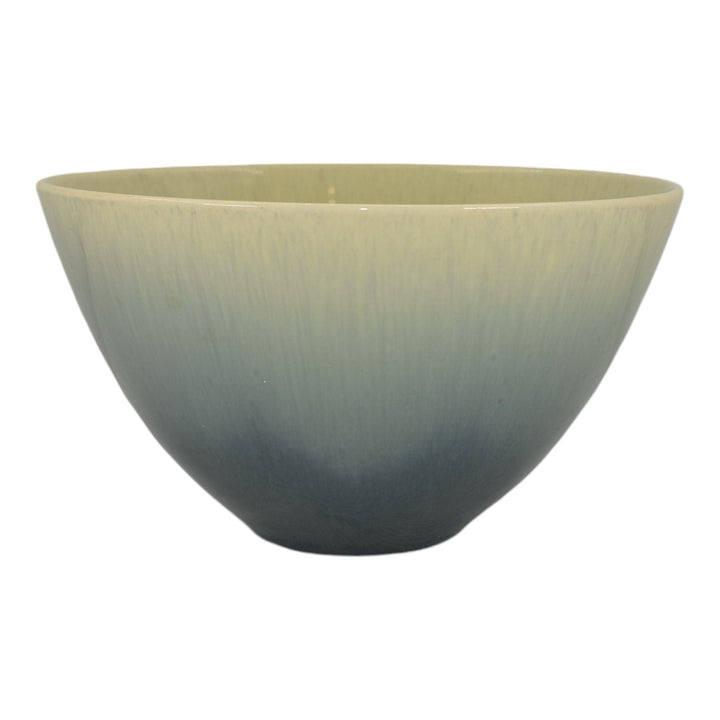William Manker California 1950s Vintage Mid Modern Pottery Blue Ceramic Bowl - Just Art Pottery