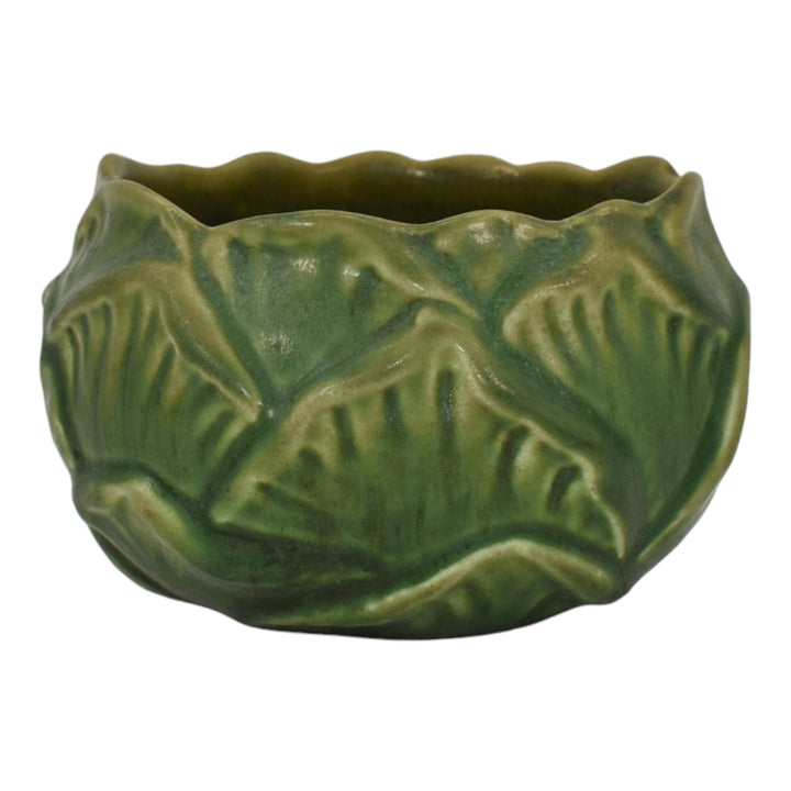 Hampshire Early 1900s Arts And Crafts Pottery Matte Green Artichoke Bowl Vase