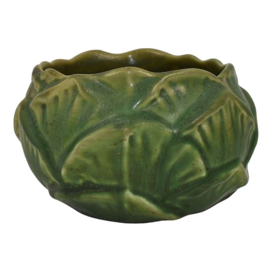 Hampshire Early 1900s Arts And Crafts Pottery Matte Green Artichoke Bowl Vase