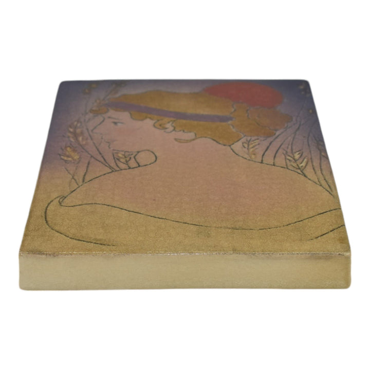 Ephraim Faience 2012 Hand Painted Art Pottery Dusk Ceramic Tile F82