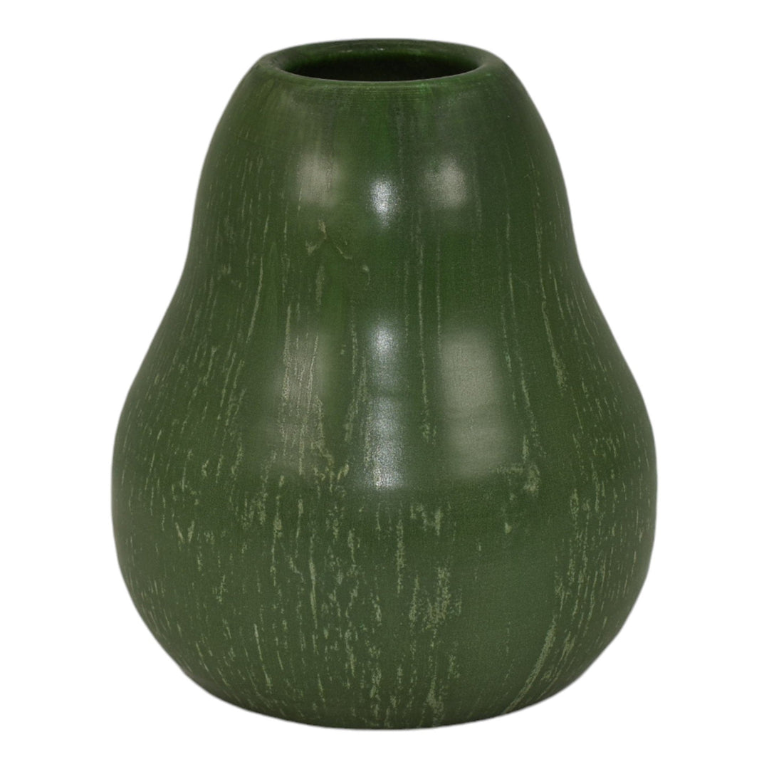 Ephraim Faience 2001 Hand Made Pottery Matte Green Anjou Ceramic Vase 102