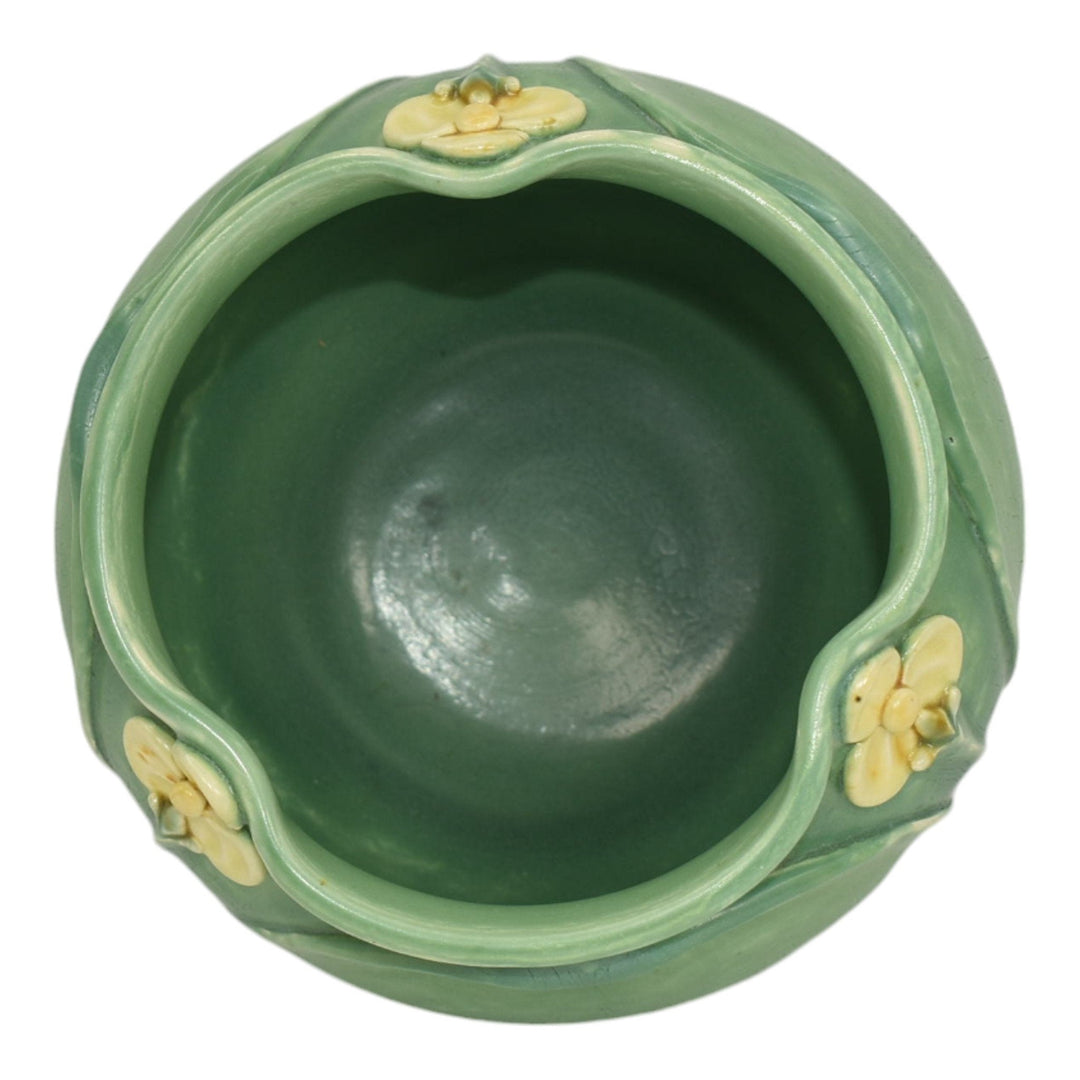 Ephraim Faience 2014 Hand Made Pottery Light Jade Green Trefoil Ceramic Vase G25
