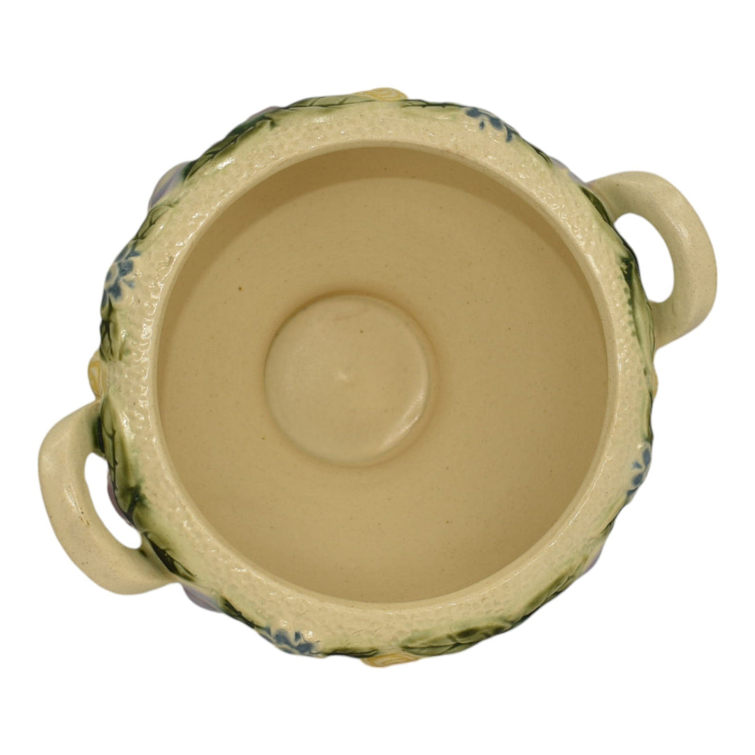 Roseville Rozane 1917 Vintage Art Pottery Floral Ceramic Compote Pedestal Bowl - Just Art Pottery