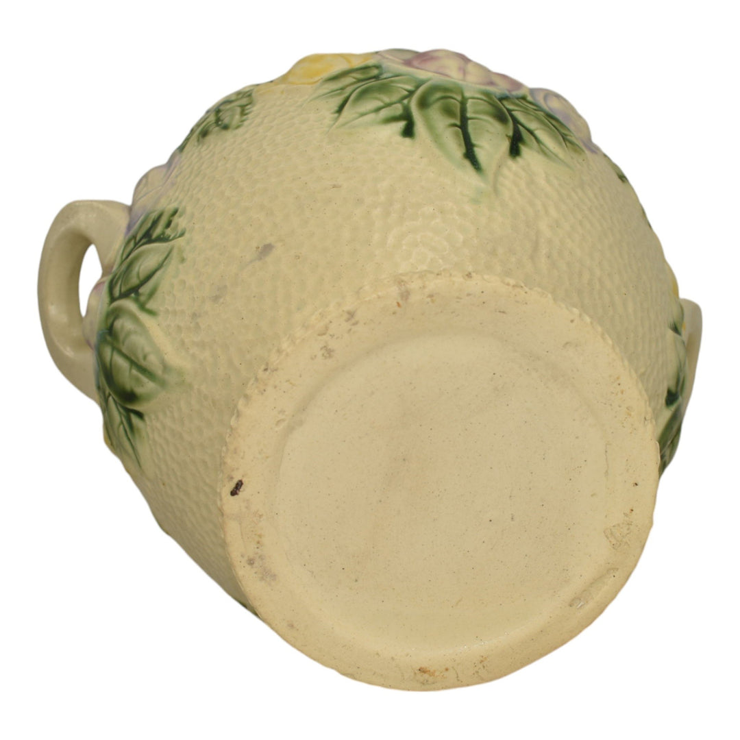 Roseville Rozane 1917 Vintage Art Pottery Floral Ceramic Compote Pedestal Bowl - Just Art Pottery