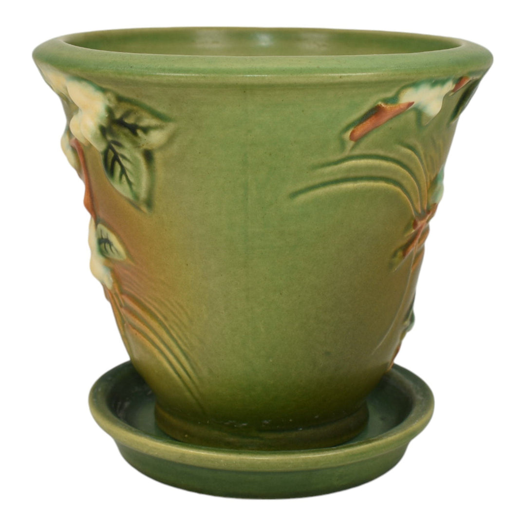 Roseville Snowberry Green 1947 Vintage Art Pottery Flower Pot Planter 1PS-5