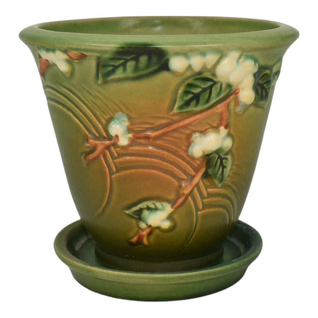 Roseville Snowberry Green 1947 Vintage Art Pottery Flower Pot Planter 1PS-5