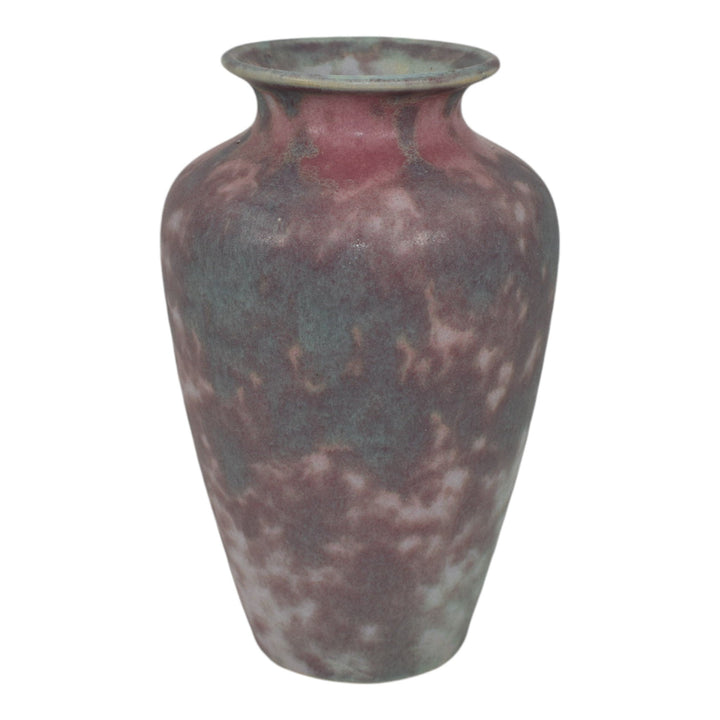 Burley Winter 1930s Arts And Crafts Pottery Pink Purple Mottled Ceramic Vase 101