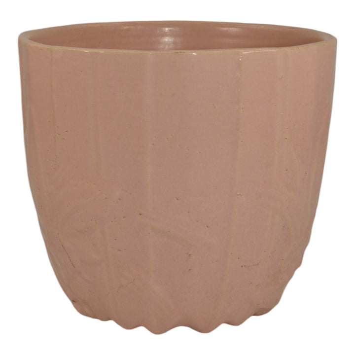 McCoy 1945 Mid Century Modern Pottery Floral Pink Ceramic Flower Pot Planter 40 - Just Art Pottery