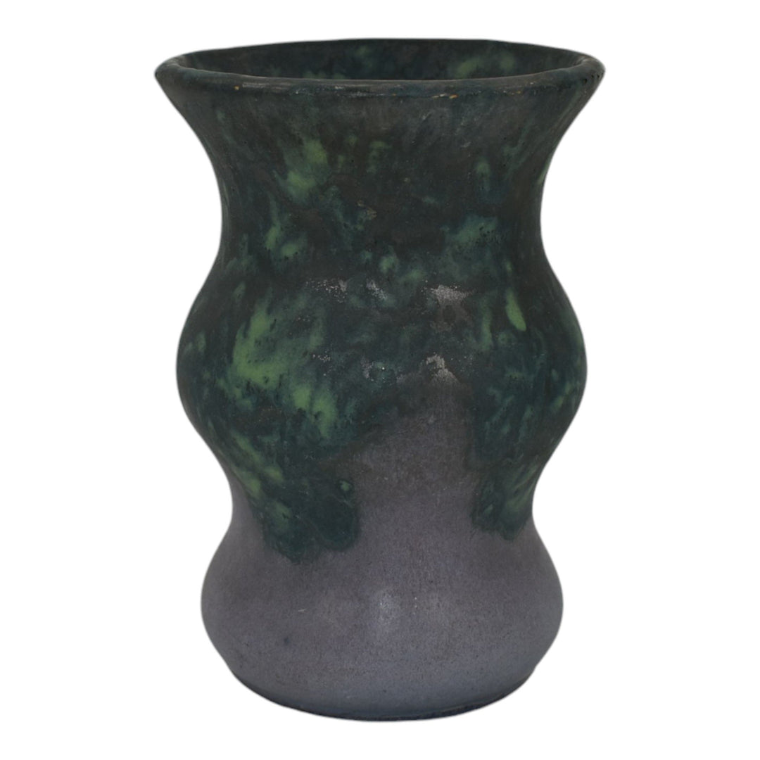 Robinson Ransbottom National Pottery 1930s Art Deco Purple Blue Ceramic Vase - Just Art Pottery