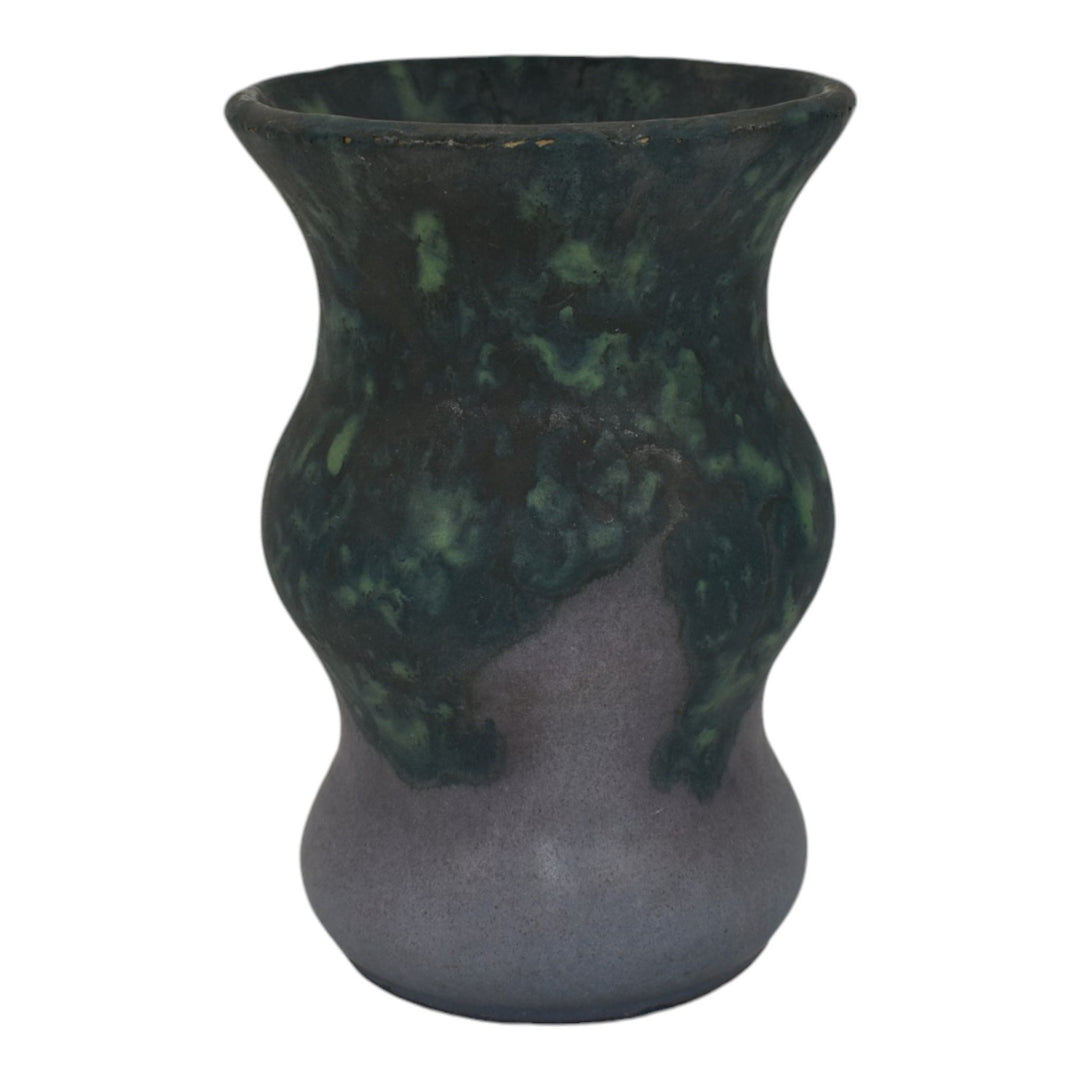Robinson Ransbottom National Pottery 1930s Art Deco Purple Blue Ceramic Vase - Just Art Pottery