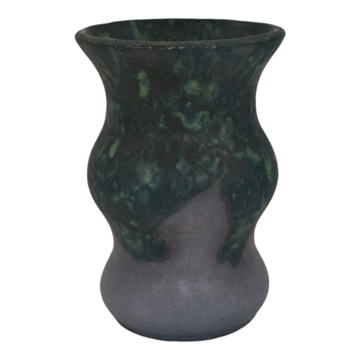 Robinson Ransbottom National Pottery 1930s Art Deco Purple Blue Ceramic Vase - Just Art Pottery
