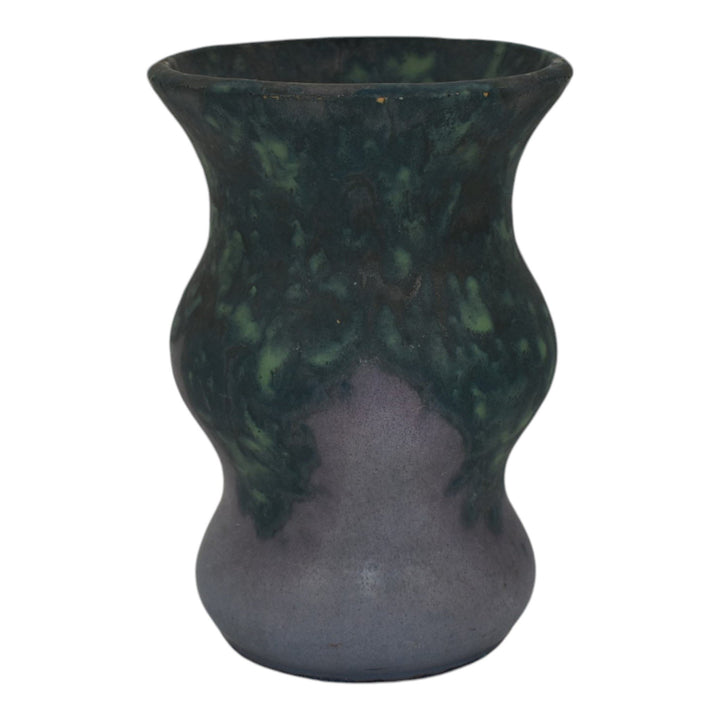 Robinson Ransbottom National Pottery 1930s Art Deco Purple Blue Ceramic Vase - Just Art Pottery